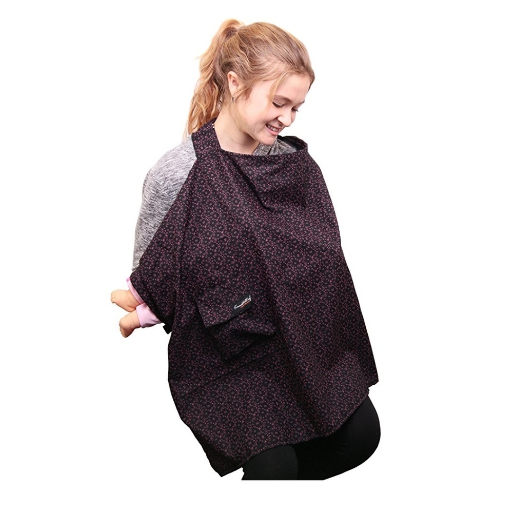 Black/pink nursing cover